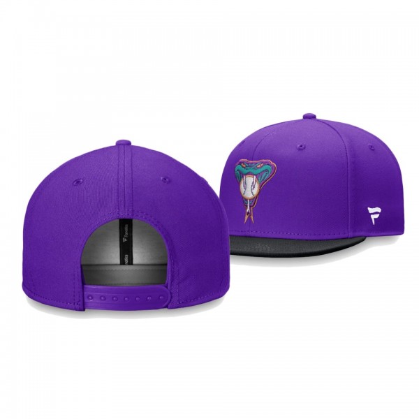 Arizona Diamondbacks Cooperstown Collection Purple Black Core Snapback Hat