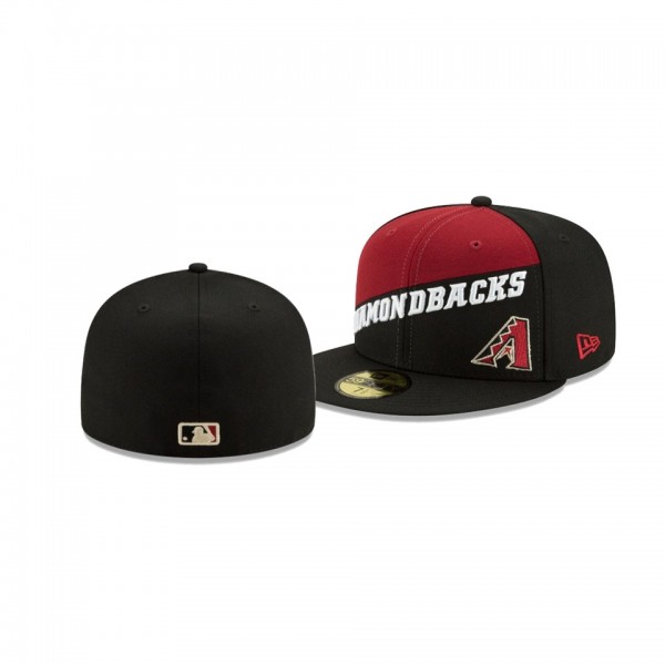 Men's Arizona Diamondbacks Color Split Red Black 59FIFTY Fitted Hat