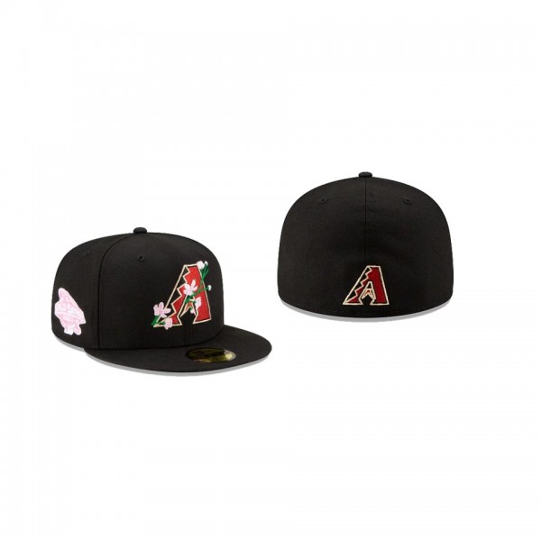 Men's Arizona Diamondbacks Side Patch Bloom Black 59FIFTY Fitted Hat
