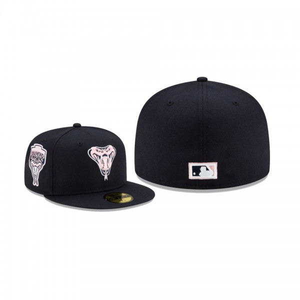 Men's Arizona Diamondbacks Pink Under Visor Navy 59FIFTY Fitted Hat