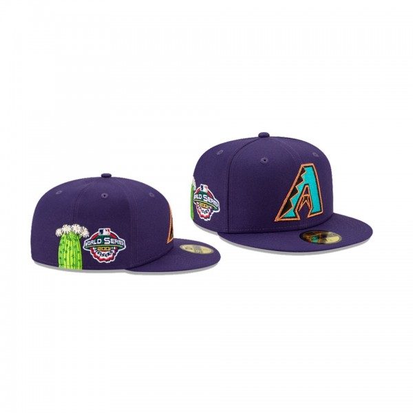 Men's Arizona Diamondbacks State Flower Purple 59FIFTY Fitted Hat
