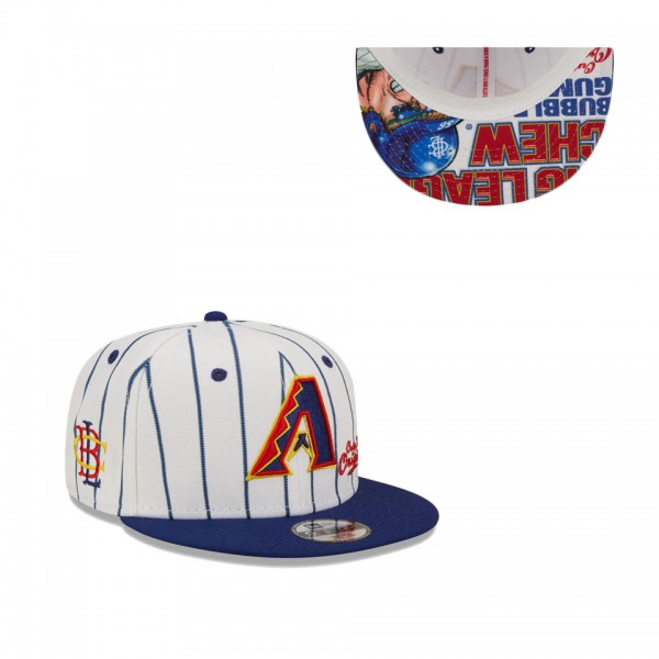 Youth Arizona Diamondbacks New Era White Navy MLB X Big League Chew Original 9FIFTY Snapback Adjustable Hat