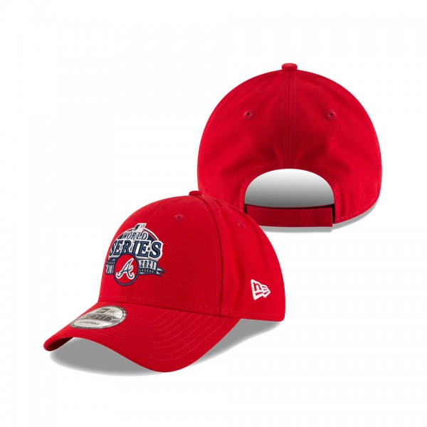 Braves Red 2021 World Series Bound Replica Locker Room 9FORTY Adjustable Hat