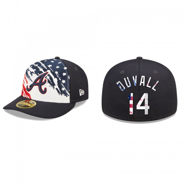 Adam Duvall Atlanta Braves Navy 2022 4th Of July Stars Stripes Low Profile 59FIFTY Fitted Hat