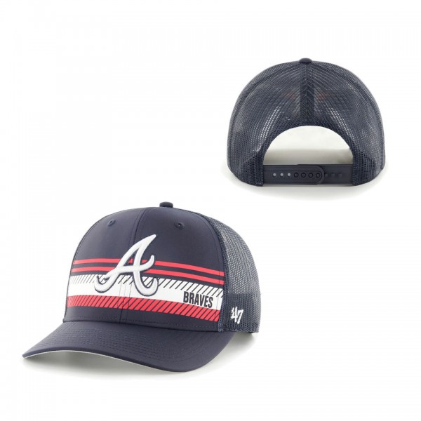 Atlanta Braves '47 Cumberland Trucker Snapback Hat Navy