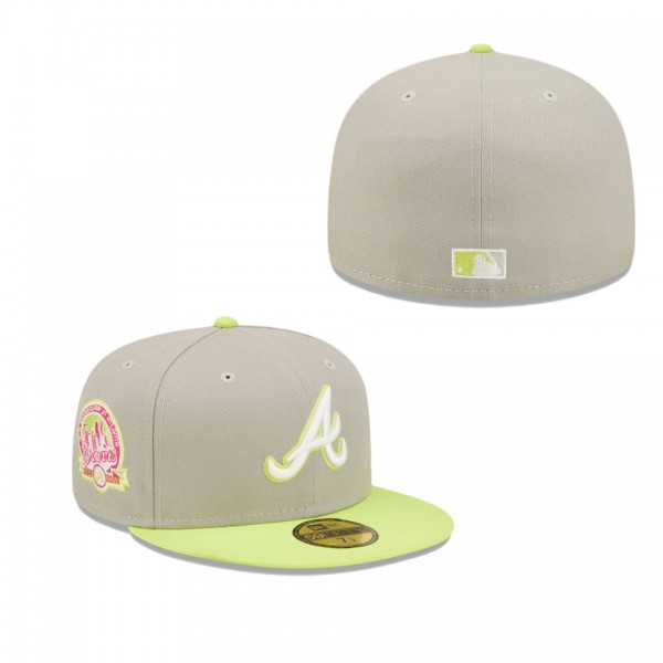 Atlanta Braves Gray 40th Anniversary Cyber 59FIFTY Fitted Hat