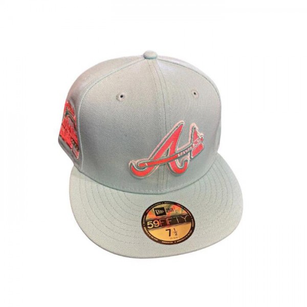 New Era Atlanta Braves Light Gray Hot Pink 2000 All Star Game 59FIFTY Fitted Hat