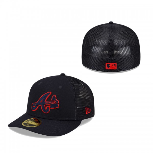 Atlanta Braves New Era 2022 Batting Practice Low Profile 59FIFTY Fitted Hat Navy