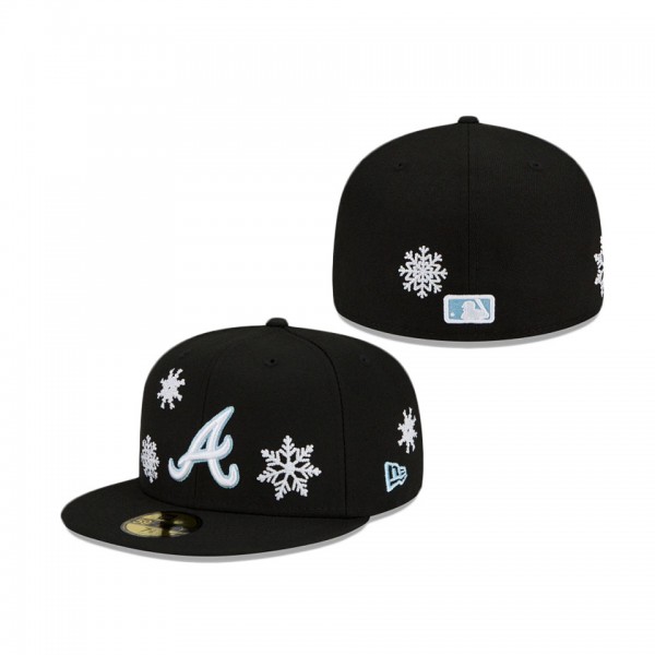 Atlanta Braves Snow Fitted Hat