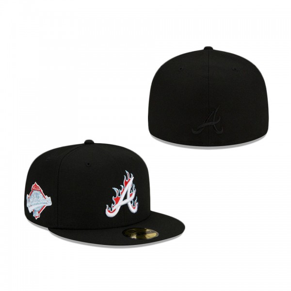 Braves Team Fire Fitted Cap