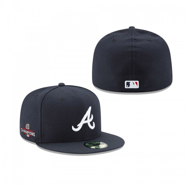 Braves 2021 World Series Champions Road Fitted Cap Navy