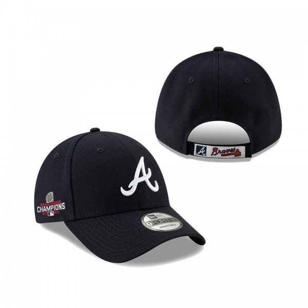 Braves 2021 World Series Champions Road 9FORTY Adjustable Cap Navy