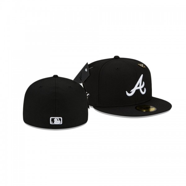 Men's Braves Paper Planes Black 59FIFTY Fitted Hat