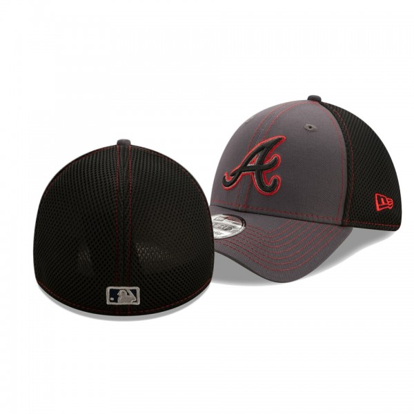 Men's Braves Team Neo Graphite 39THIRTY Flex Hat