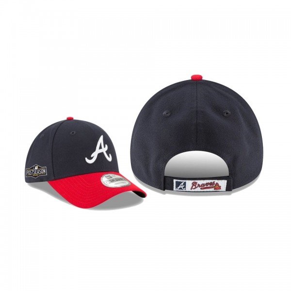 Men's Atlanta Braves 2020 Postseason Navy Side Patch 9FORTY Adjustable Hat