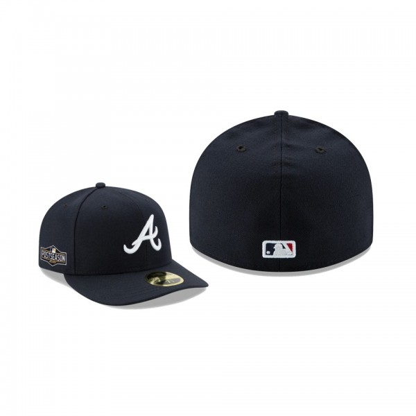 Men's Atlanta Braves 2020 Postseason Navy Side Patch Road Low Profile 59FIFTY Fitted Hat