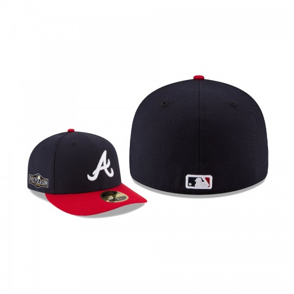 Men's Atlanta Braves 2020 Postseason Navy Red Side Patch Home Low Profile 59FIFTY Fitted Hat