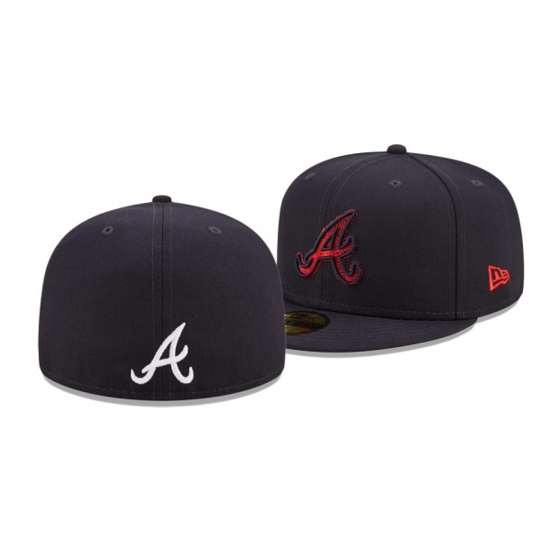 Atlanta Braves Scored Navy 59FIFTY Fitted Hat