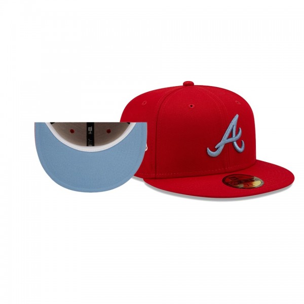 Atlanta Braves 1995 World Series Scarlet Blue Undervisor 59FIFTY Hat
