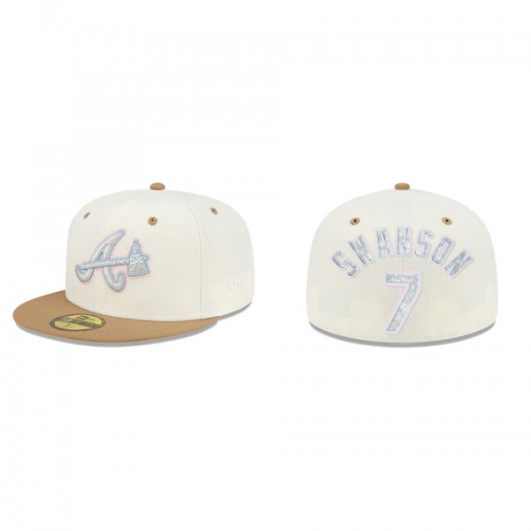 Dansby Swanson Just Caps Drop 1 Atlanta Braves 59FIFTY Fitted Hat