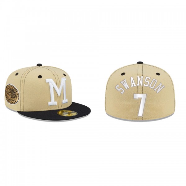 Dansby Swanson Milwaukee Braves Just Caps Drop 3 59FIFTY Fitted Hat