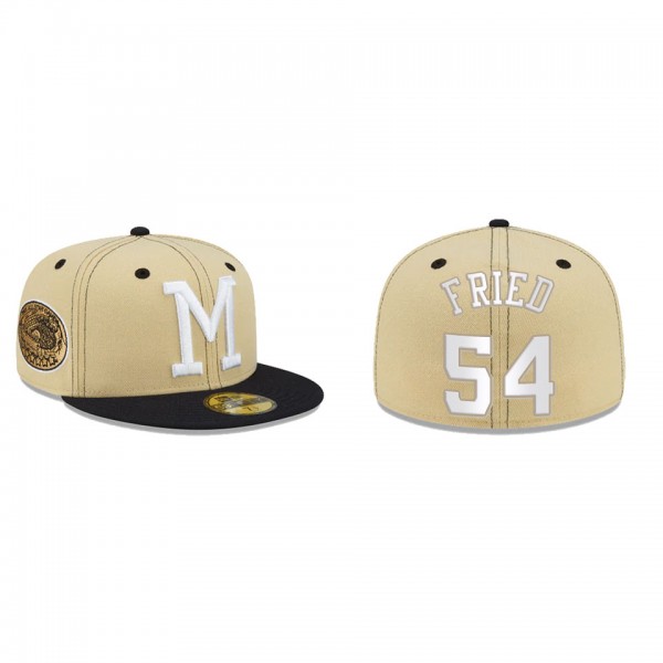 Max Fried Milwaukee Braves Just Caps Drop 3 59FIFTY Fitted Hat