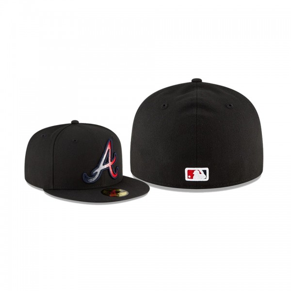 Men's Atlanta Braves Ombre Black 59FIFTY Fitted Hat