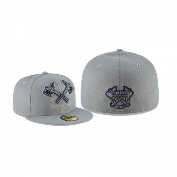 Men's Atlanta Braves Alternate Logo Elements Gray 59FIFTY Fitted Hat
