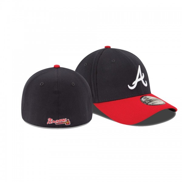 Men's Braves 2019 Postseason Navy Red 39THIRTY Flex Hat