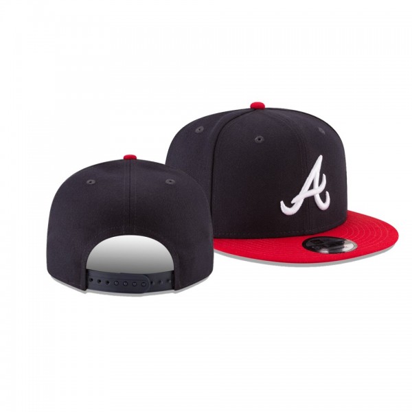 Men's Braves 2019 Postseason Navy Red 9FIFTY Adjustable Snapback Hat