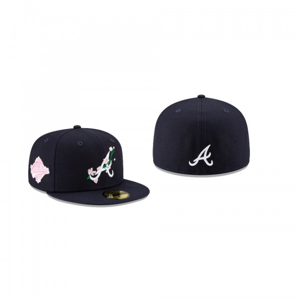 Men's Atlanta Braves Side Patch Bloom Navy 59FIFTY Fitted Hat