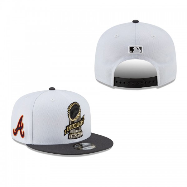 Atlanta Braves White 2021 World Series Champions Parade 9FIFTY Snapback Adjustable Hat