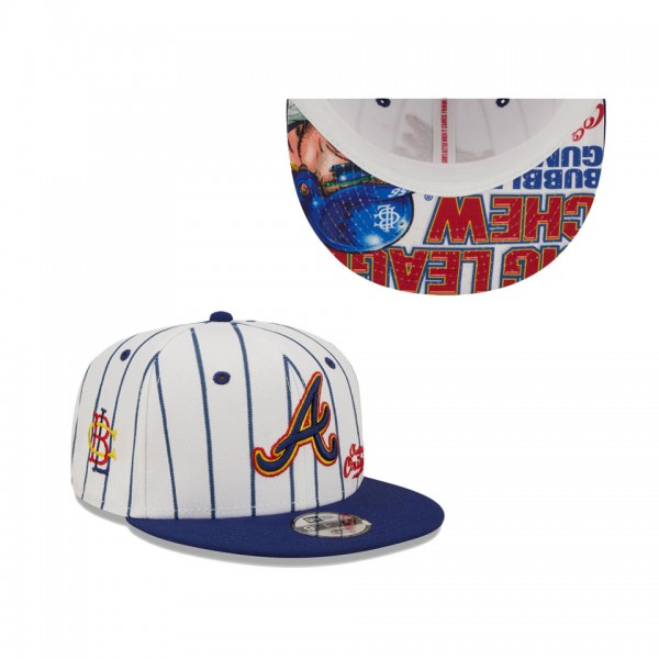 Youth Atlanta Braves New Era White Navy MLB X Big League Chew Original 9FIFTY Snapback Adjustable Hat