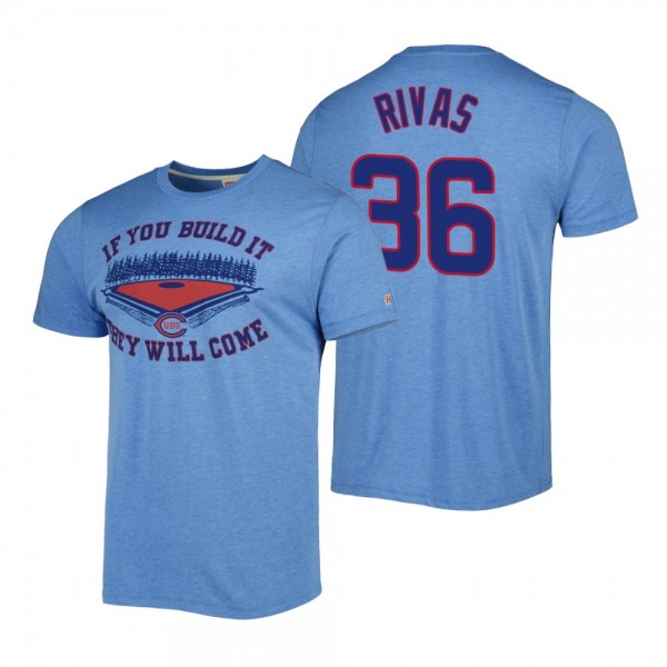 Chicago Cubs Alfonso Rivas Royal 2022 Field Of Dreams Tri-Blend T-Shirt