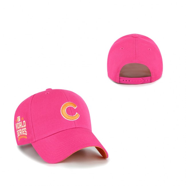 Chicago Cubs '47 Mango Undervisor MVP 2016 World Series Snapback Hat Pink
