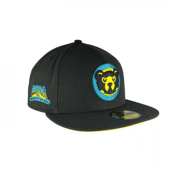 New Era Chicago Cubs Black Yellow Teal Comic Book Inspired 59FIFTY Fitted Hat