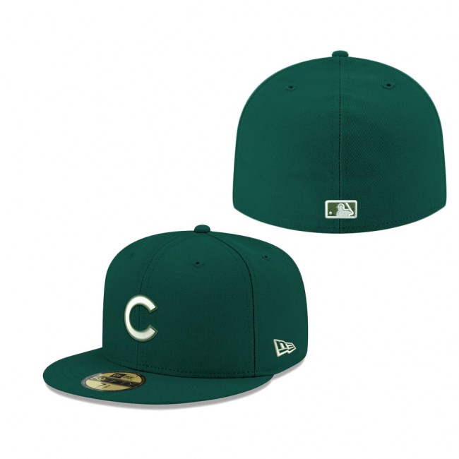 Men's Chicago Cubs Green Logo 59FIFTY Fitted Hat