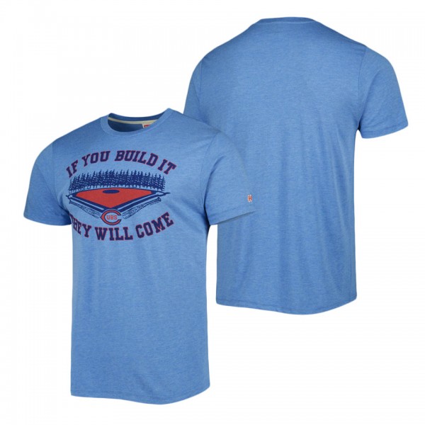Chicago Cubs Homage Royal 2022 Field Of Dreams Tri-Blend T-Shirt