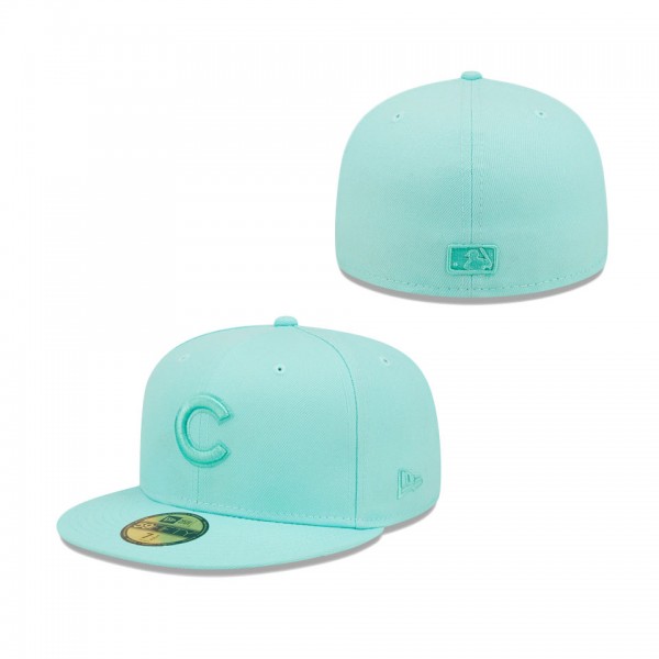 Chicago Cubs New Era Icon Color Pack 59FIFTY Fitted Hat Turquoise