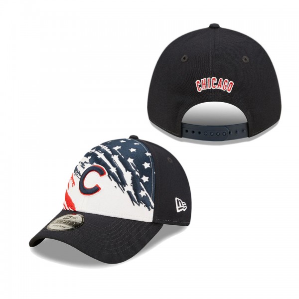 Chicago Cubs Navy 2022 4th Of July Stars Stripes 9FORTY Snapback Adjustable Hat