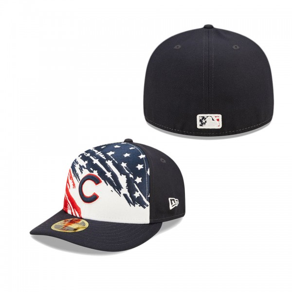 Chicago Cubs Navy 2022 4th Of July Stars Stripes Low Profile 59FIFTY Fitted Hat
