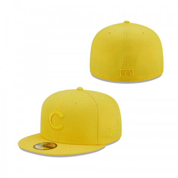 Chicago Cubs New Era Icon Color Pack 59FIFTY Fitted Hat Yellow