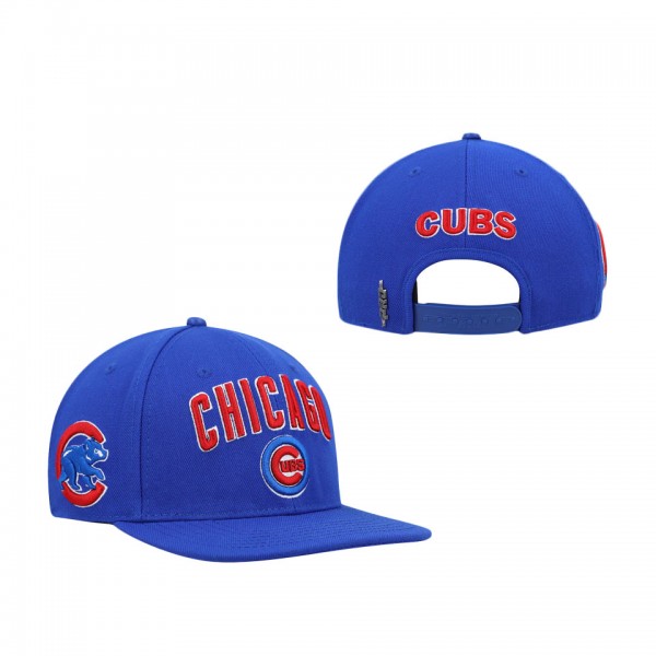 Men's Chicago Cubs Pro Standard Royal Stacked Logo Snapback Hat