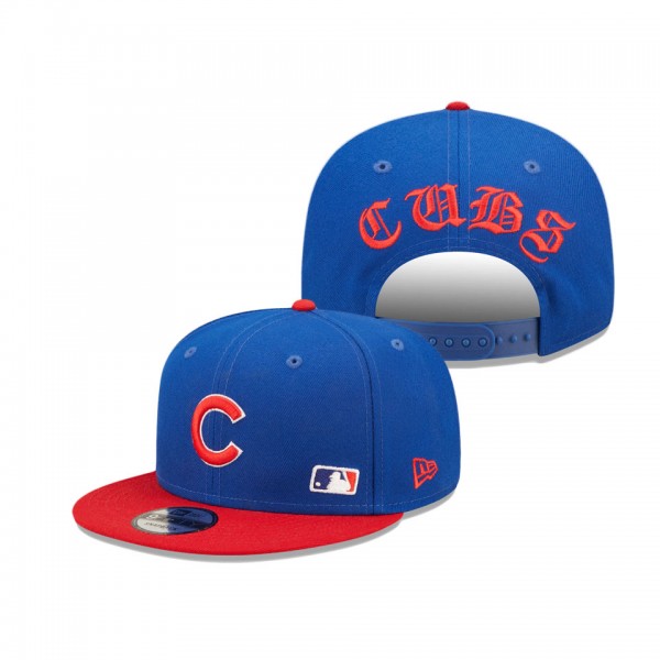 Chicago Cubs Royal Blackletter Arch 9FIFTY Snapback Hat