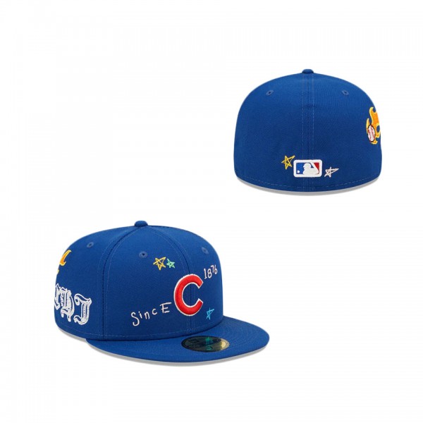 Chicago Cubs Scribble Collection 59FIFTY Fitted Hat