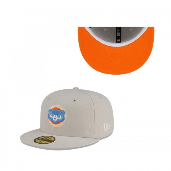 Chicago Cubs Stone Orange Fitted Hat