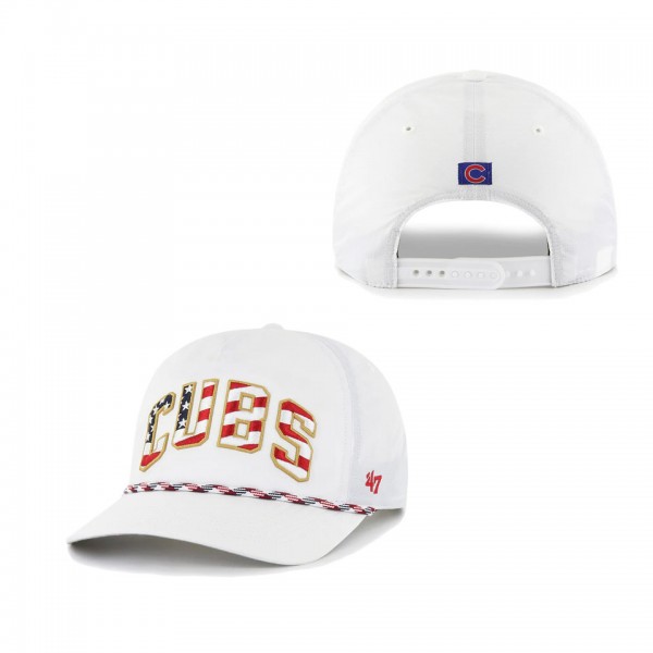 Chicago Cubs White Flag Flutter Hitch Snapback Hat