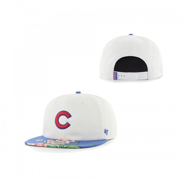 Men's Chicago Cubs Hurley X '47 White Paradise Captain Snapback Hat