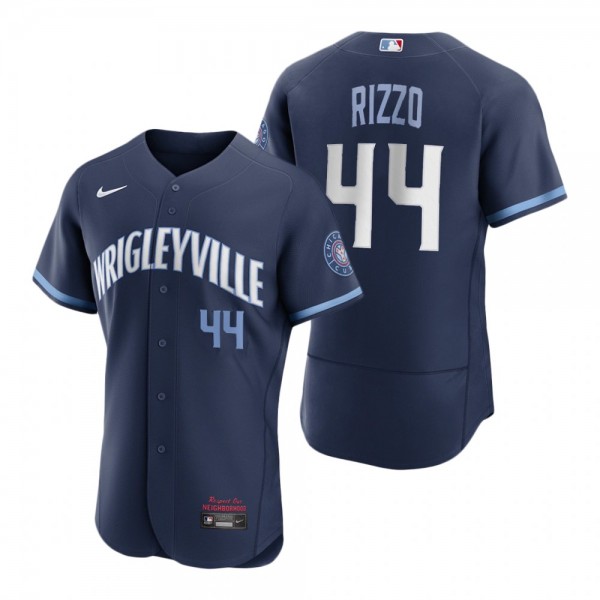 Men's Chicago Cubs Anthony Rizzo Navy 2021 City Connect Authentic Jersey