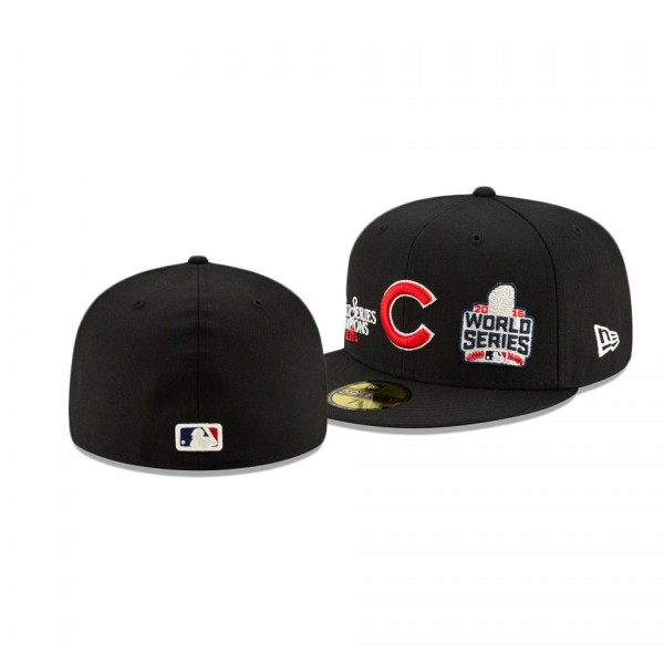 Chicago Cubs Champion Black 59FIFTY Fitted Hat
